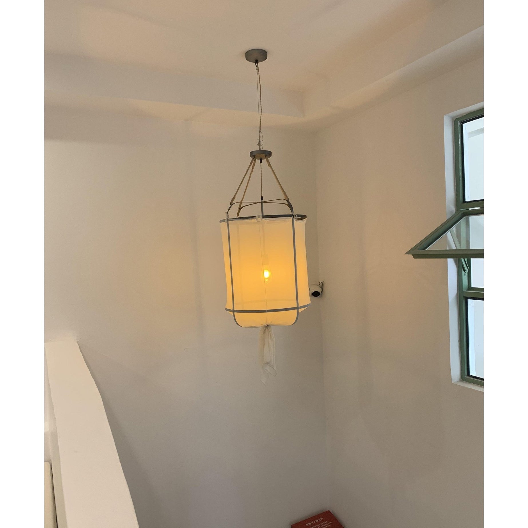 Erina Modern Minimalist Linen Metal Chandelier - Lamp Copper