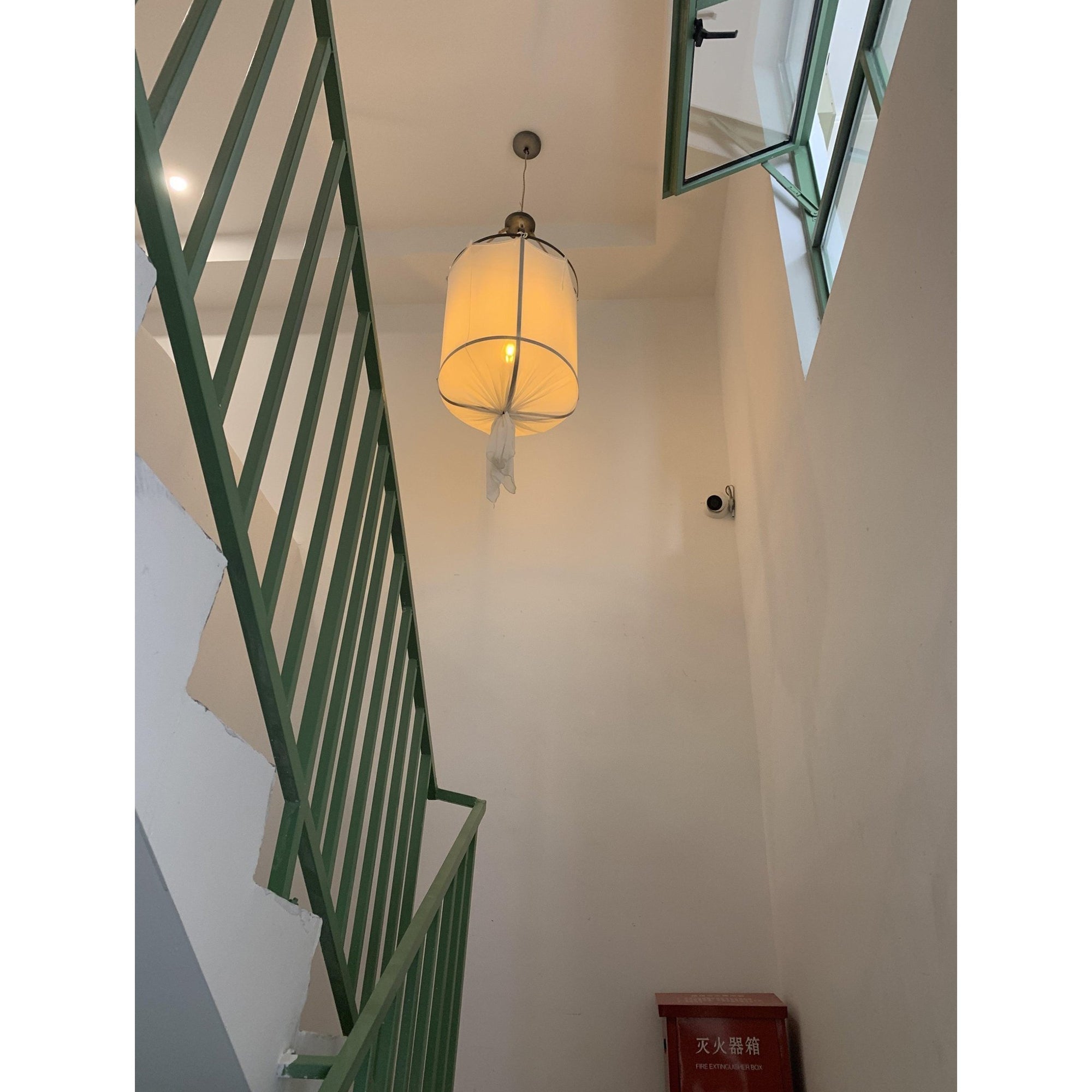 Erina Modern Minimalist Linen Metal Chandelier - Lamp Copper