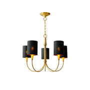 Armira Vintage Industrial Metal Fabric Chandelier - Lamp Copper