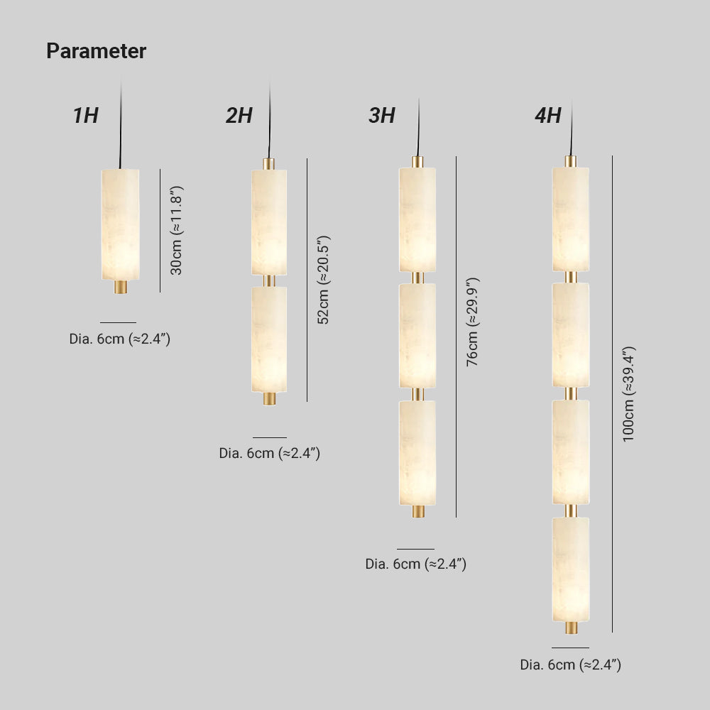 Zovarion Cluster Alabaster Pendant Light