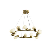 Nyphaiel Postmodern Luxury Alabaster Chandelier - Lamp Copper