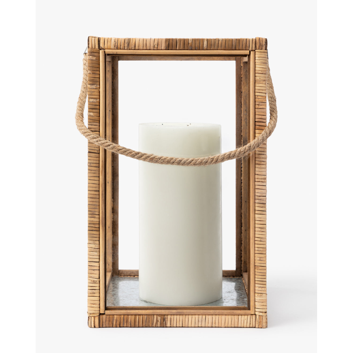 Bonnie Rattan & Glass Lantern
