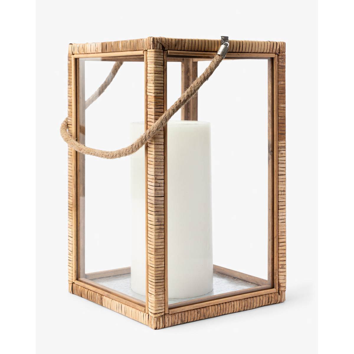 Bonnie Rattan & Glass Lantern
