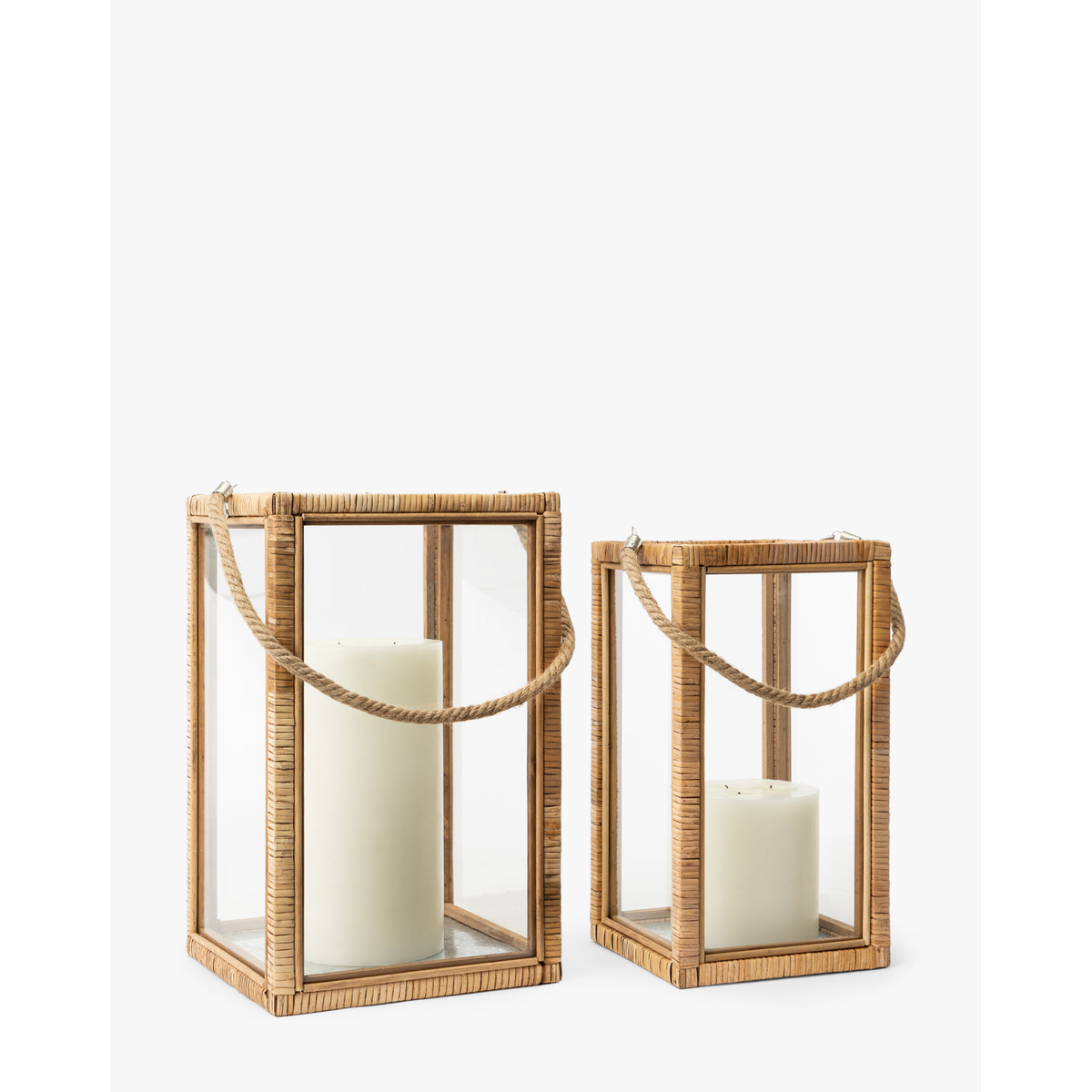 Bonnie Rattan & Glass Lantern