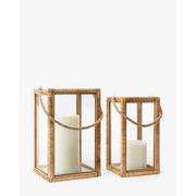 Bonnie Rattan & Glass Lantern