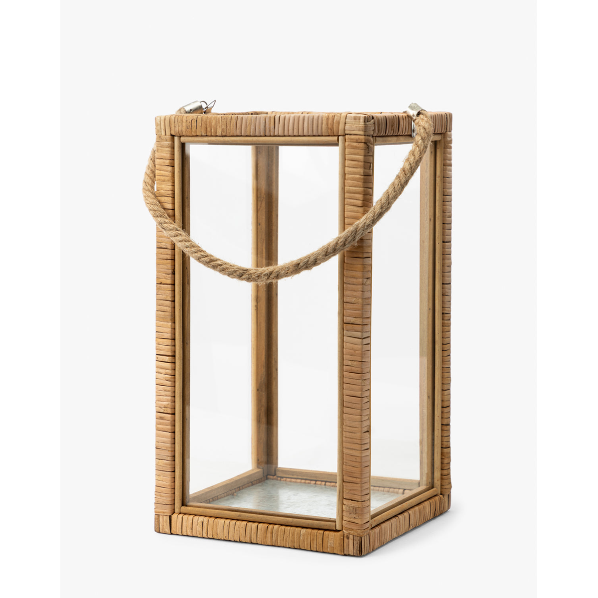 Bonnie Rattan & Glass Lantern