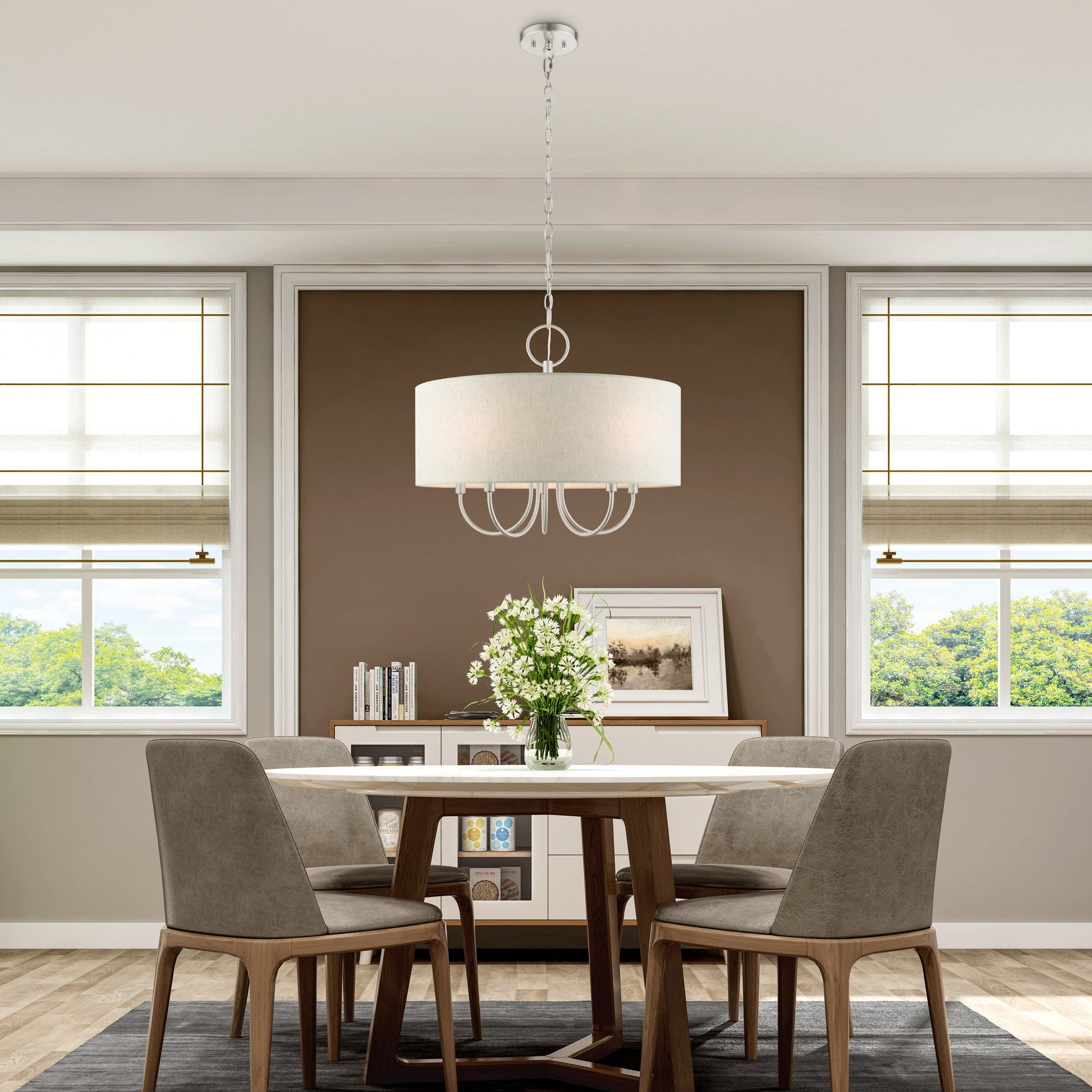 Ovyneth Classic Vintage Drum Fabric Chandelier - Lamp Copper