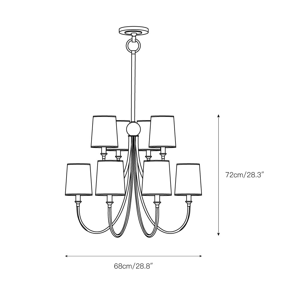 Ilsoris Postmodern Luxury Fabric Chandelier - Lamp Copper