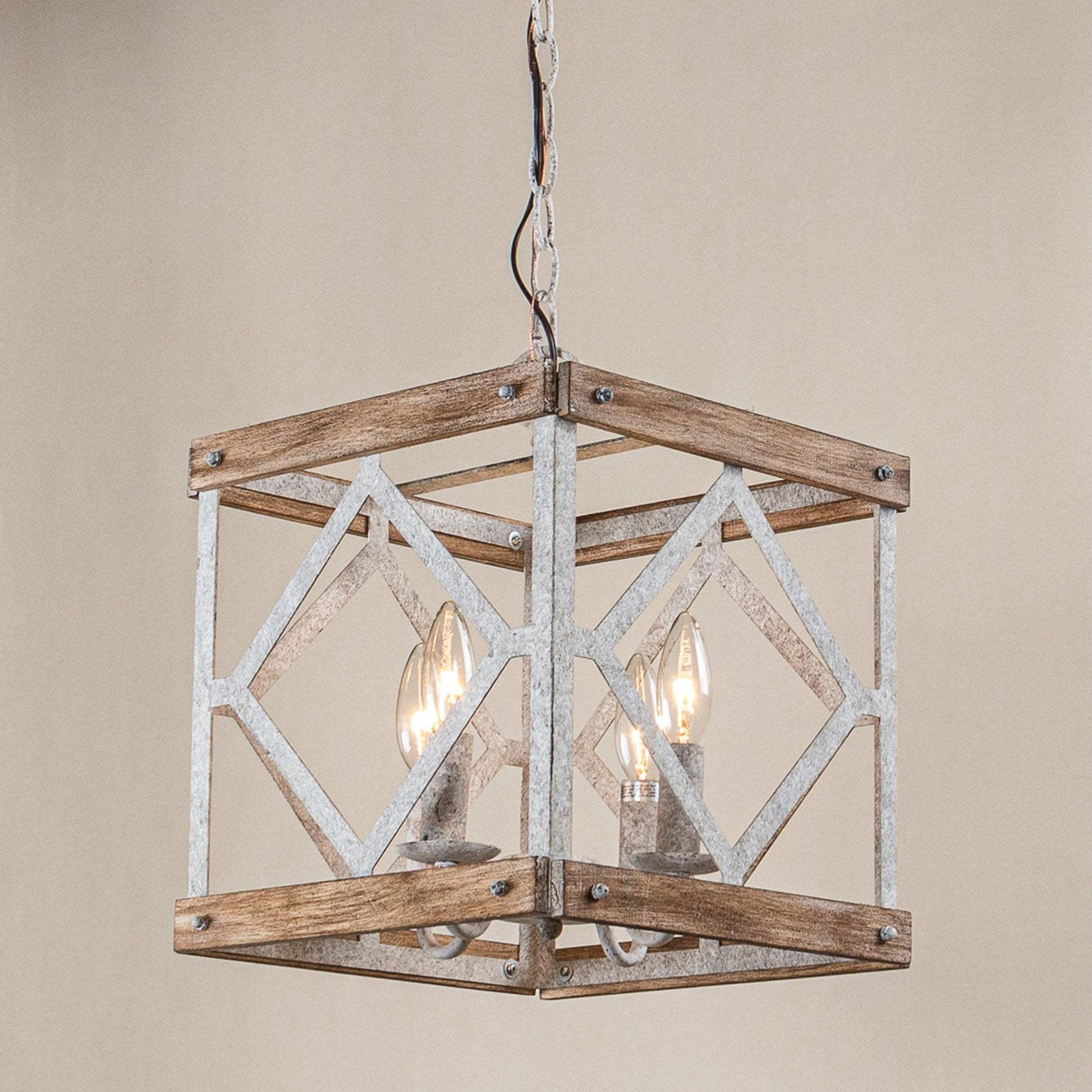 Zelaeora Individual Creativity 4 - Light Wooden Metal Pendant Lamp - Lamp Copper