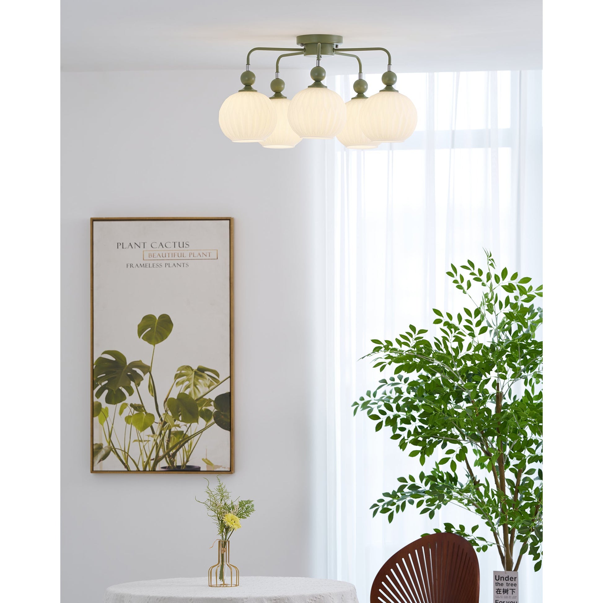 Elveneth Individual Creativity Metal Glass Ceiling Lamp - Lamp Copper