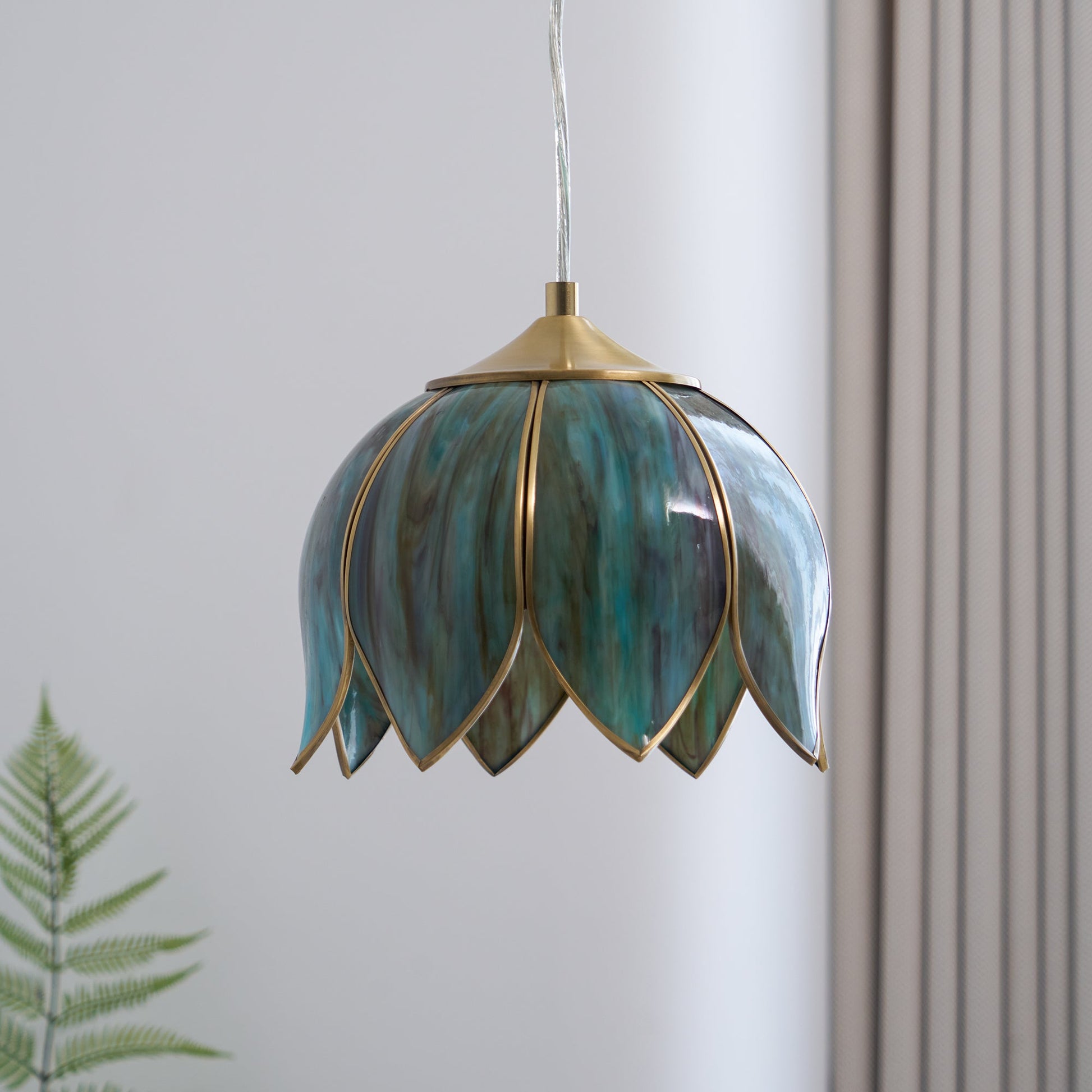 Eraeora Vintage Retro Metal Glass Pendant Lamp - Lamp Copper