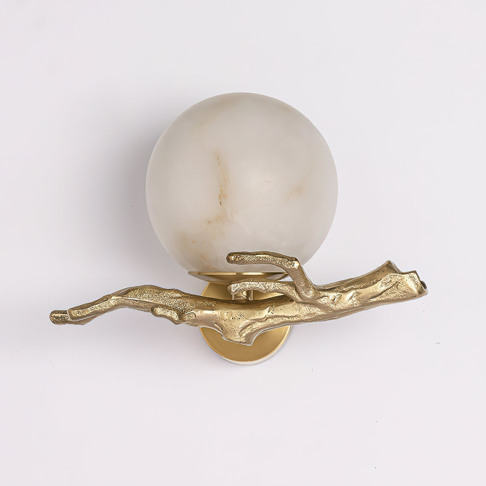 Ormirara Modern Minimalist Retro Twigs Alabaster Wall Lamp - Lamp Copper