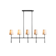 Eurvinen Vintage Industrial Linear Metal Fabric Chandelier - Lamp Copper