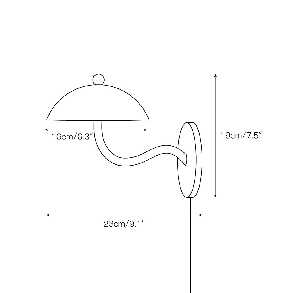 Cetalan Vintage Ripple Plug-in Metal Wall Lamp - Lamp Copper