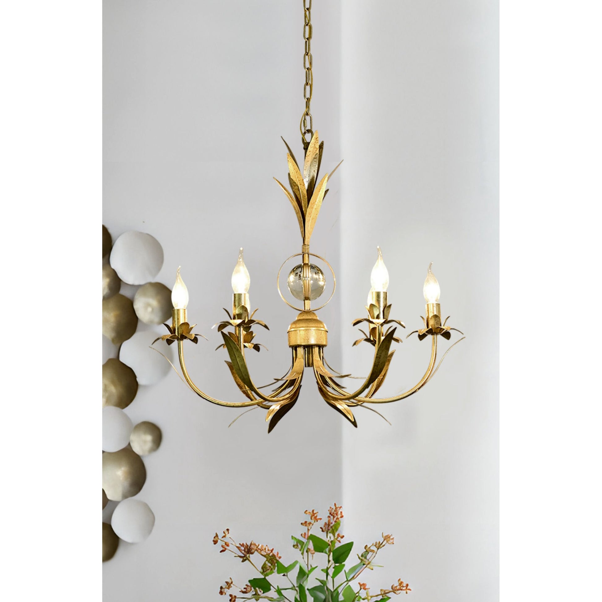 Zamarir Vintage Industrial 6-Light Metal Chandelier - Lamp Copper