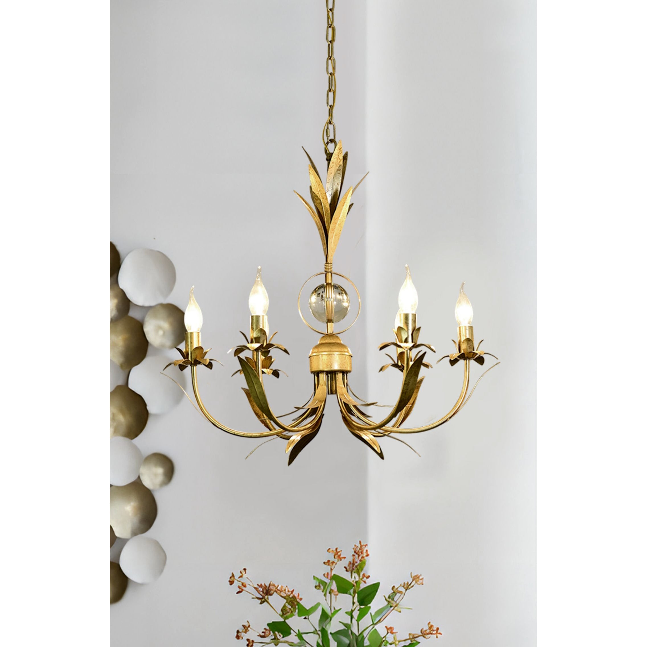 Zamarir Vintage Industrial 6-Light Metal Chandelier - Lamp Copper