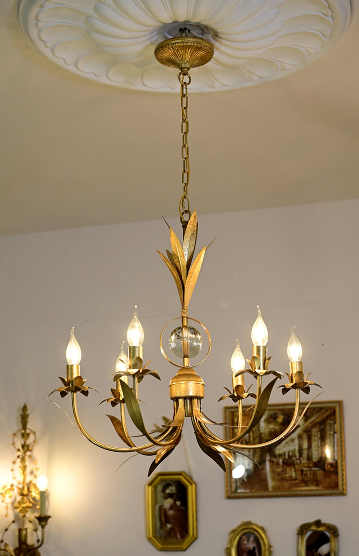 Zamarir Vintage Industrial 6-Light Metal Chandelier - Lamp Copper