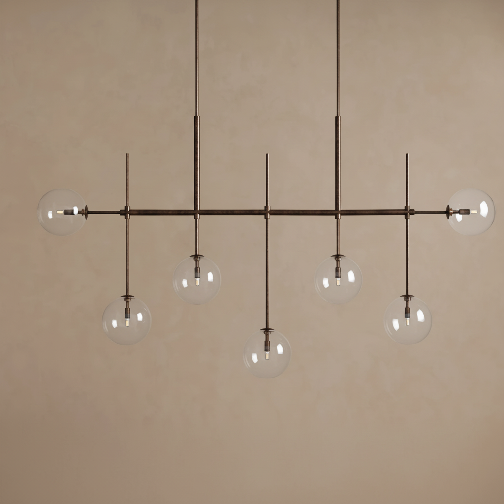 Kiara 60 Linear Chandelier in Bronze