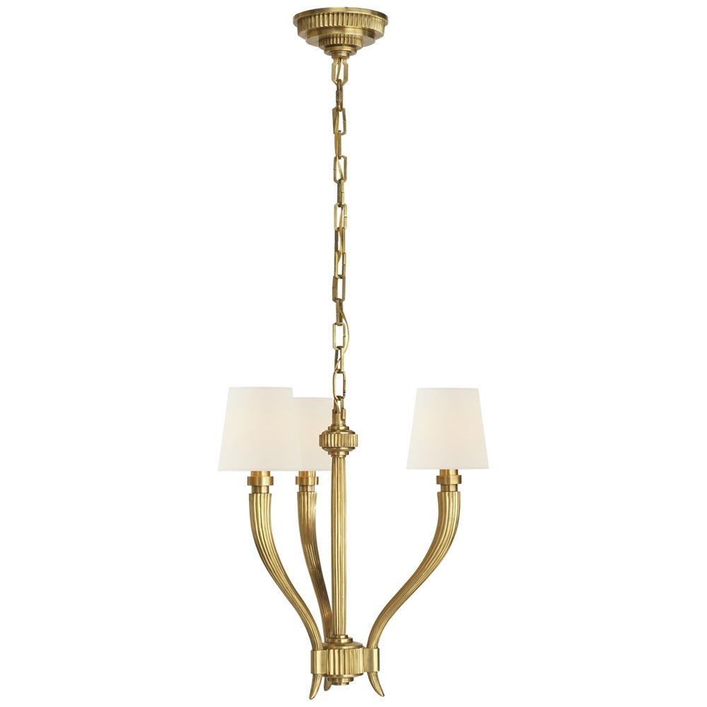 Olnoran Vintage Industrial River Reed Fabric Chandelier - Lamp Copper