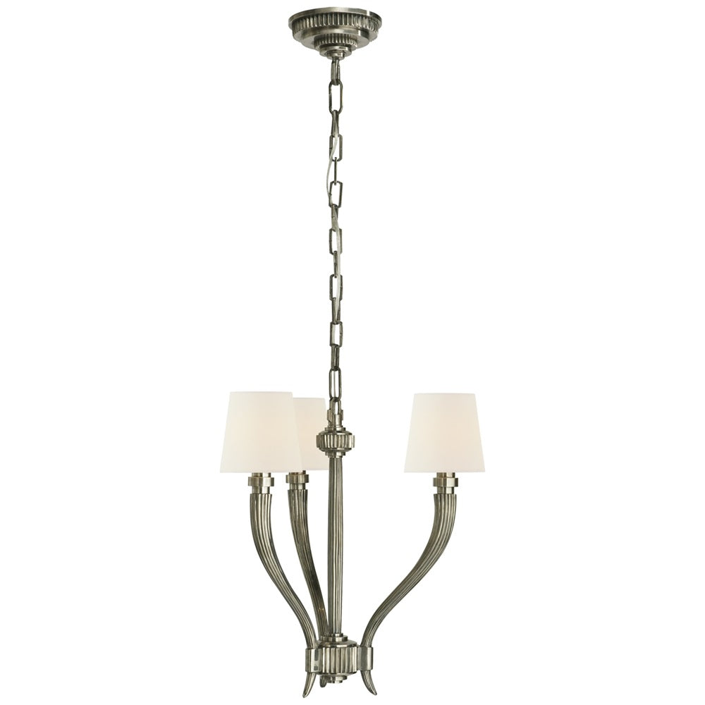 Olnoran Vintage Industrial River Reed Fabric Chandelier - Lamp Copper