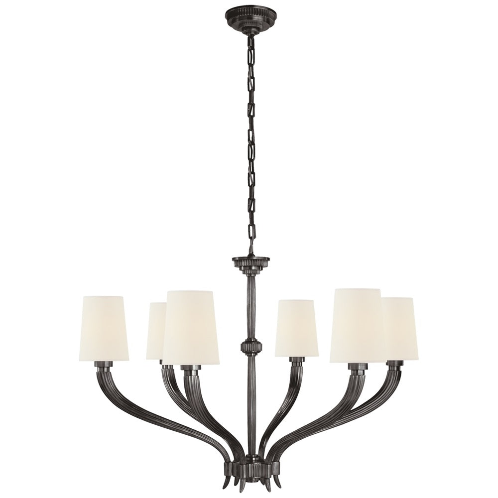 Olnoran Vintage Industrial River Reed Fabric Chandelier - Lamp Copper