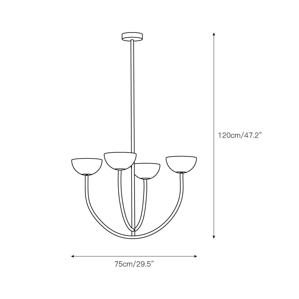 Sytala Modern Minimalist Metal Ceramics Chandelier - Lamp Copper