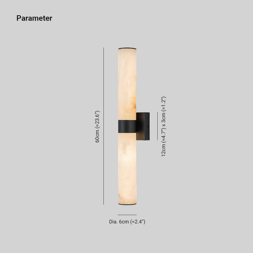 Glitre LED Linear Marble Bathroom Wall Sconce