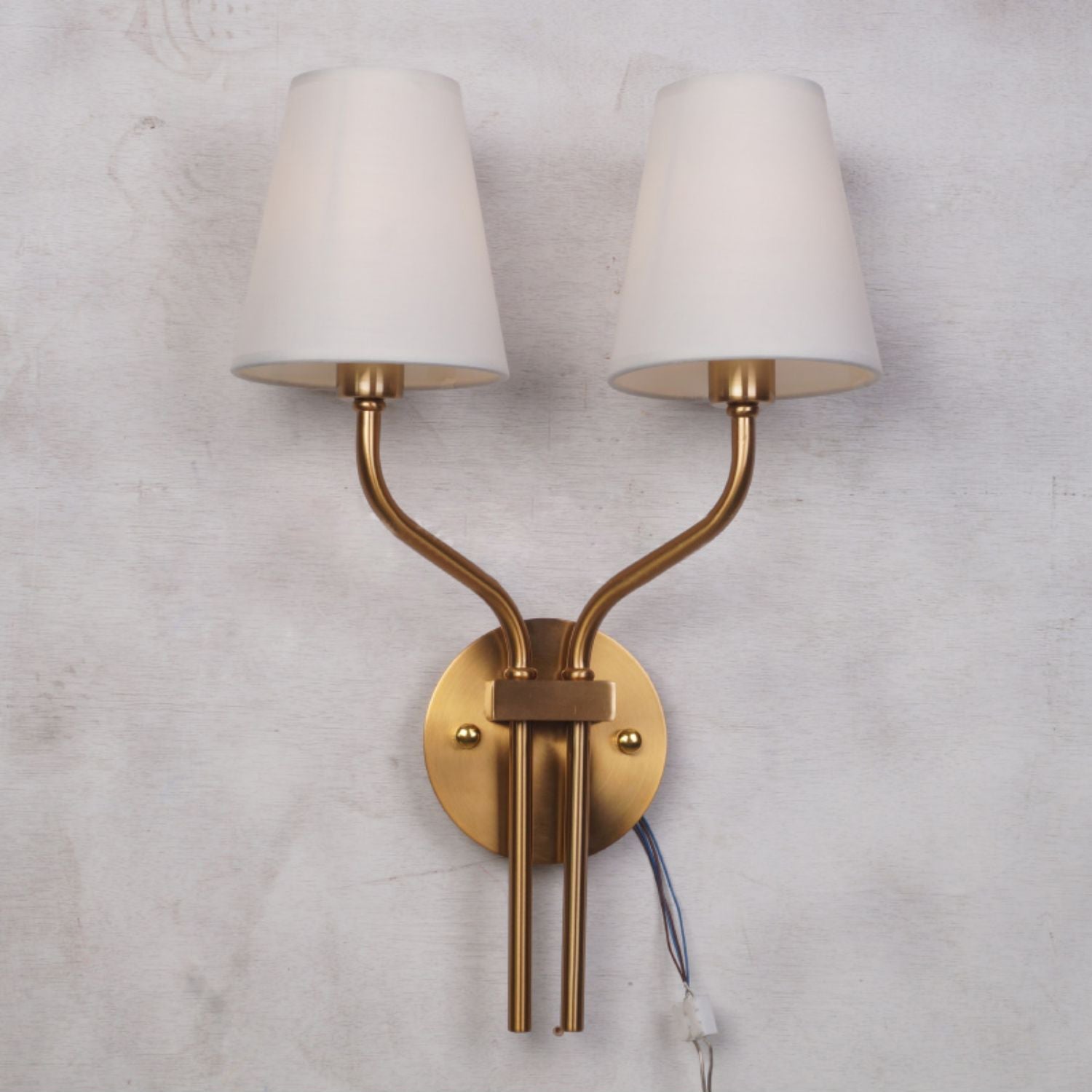 Ulcaran Vintage Industrial Metal Fabric Wall Lamp - Lamp Copper