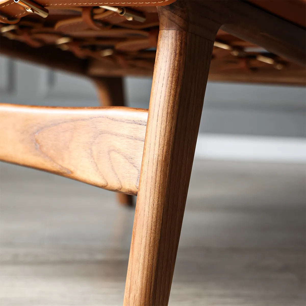 Remi Chair. Chestnut Leather Premium Lounge Chair