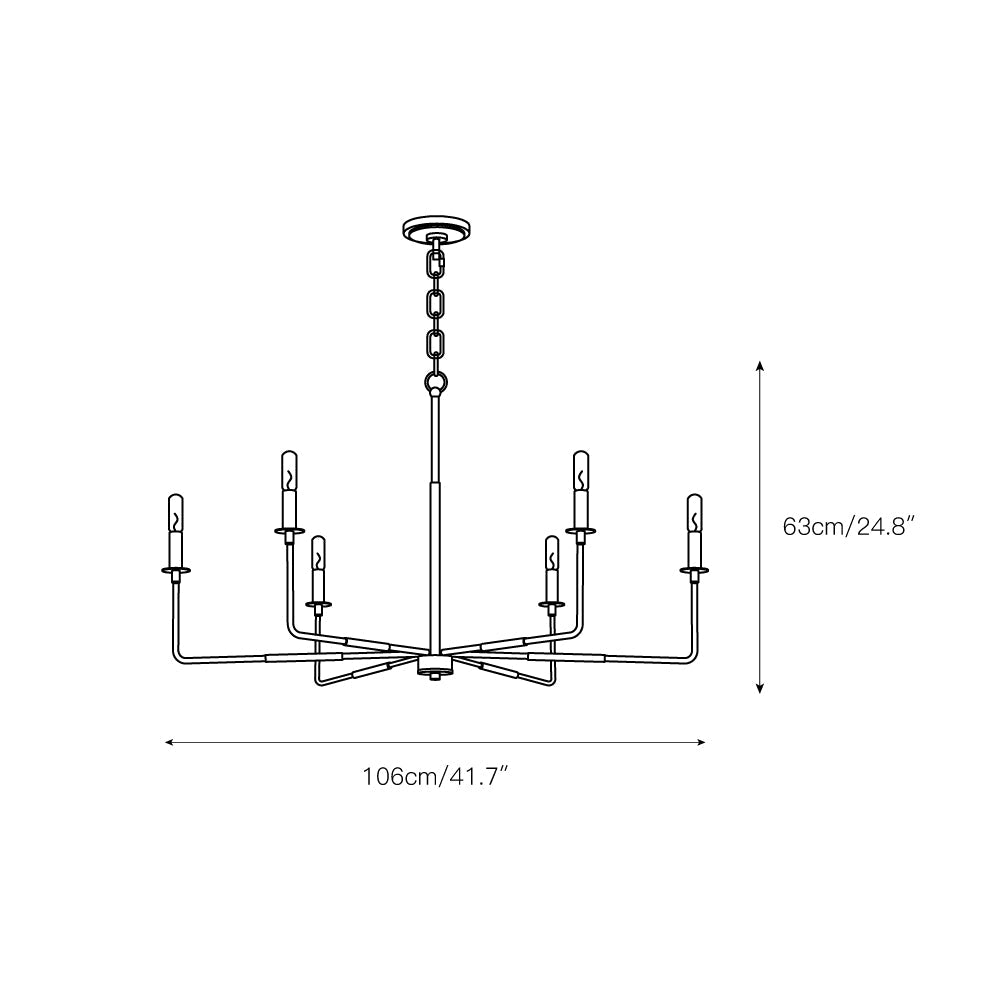 Blikuvyi Modern Industrial Minimalist Metal Chandelier