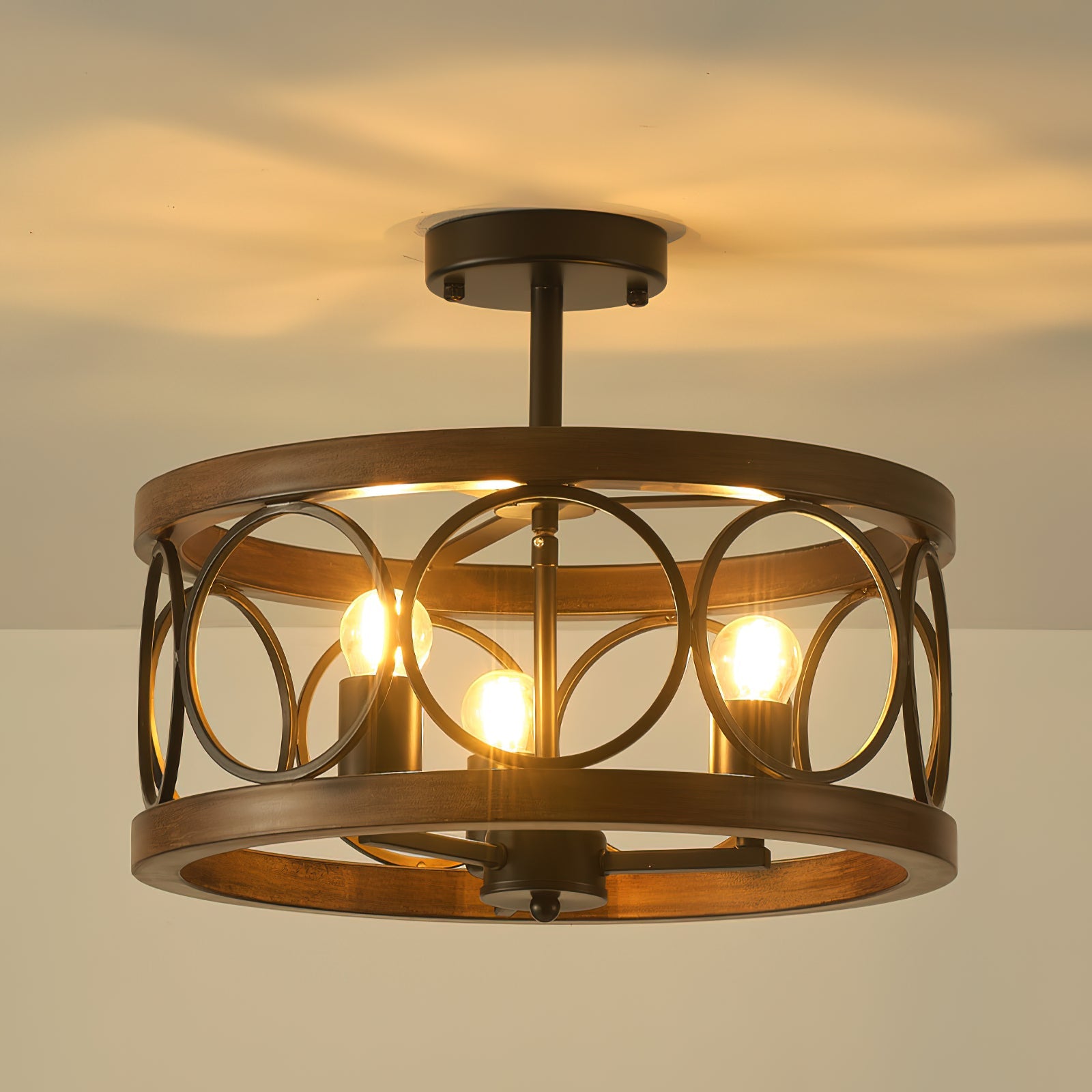 Arthaen Vintage Industrial Metal Ceiling Light - Lamp Copper