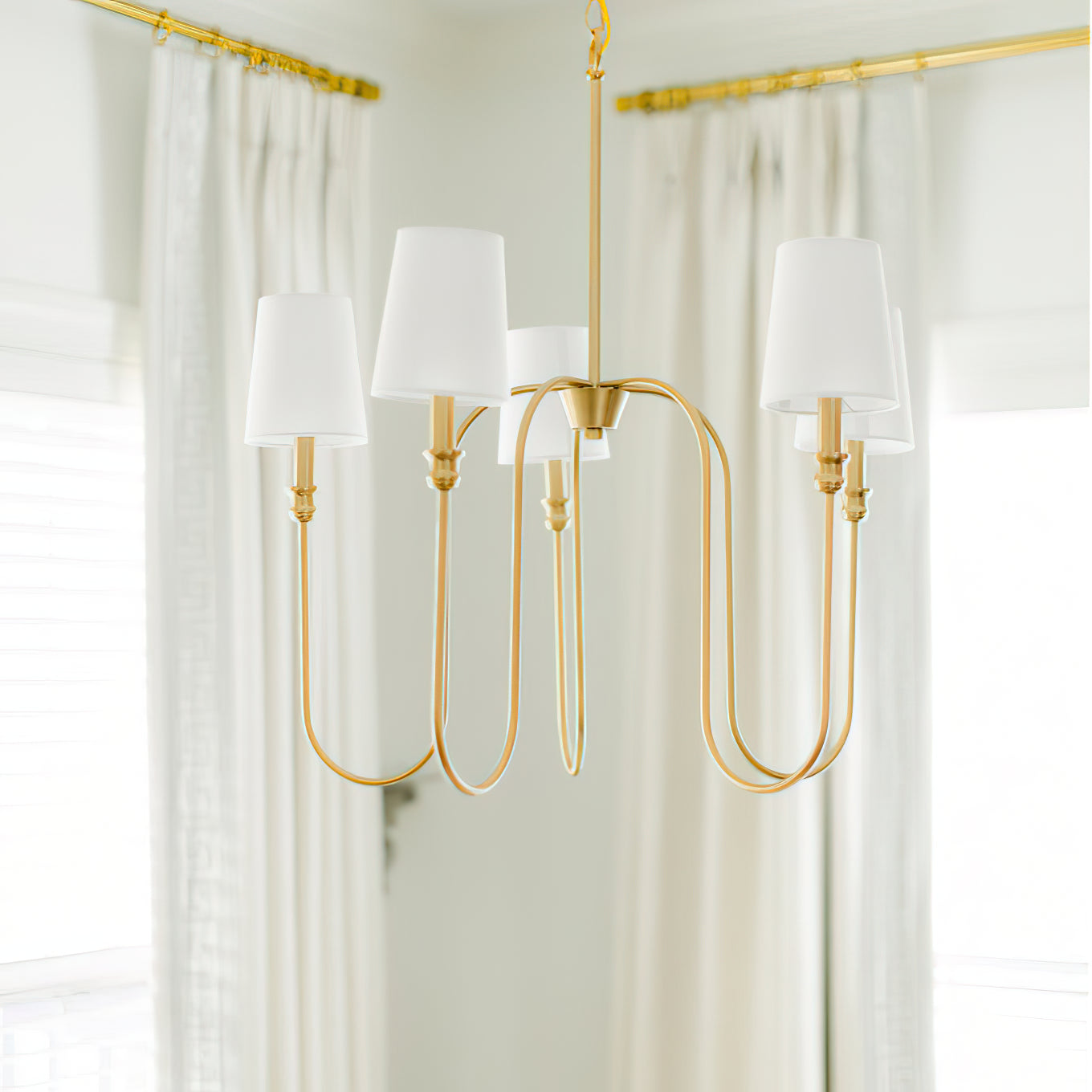 Evraeel Modern Minimalist Metal Fabric Chandelier - Lamp Copper