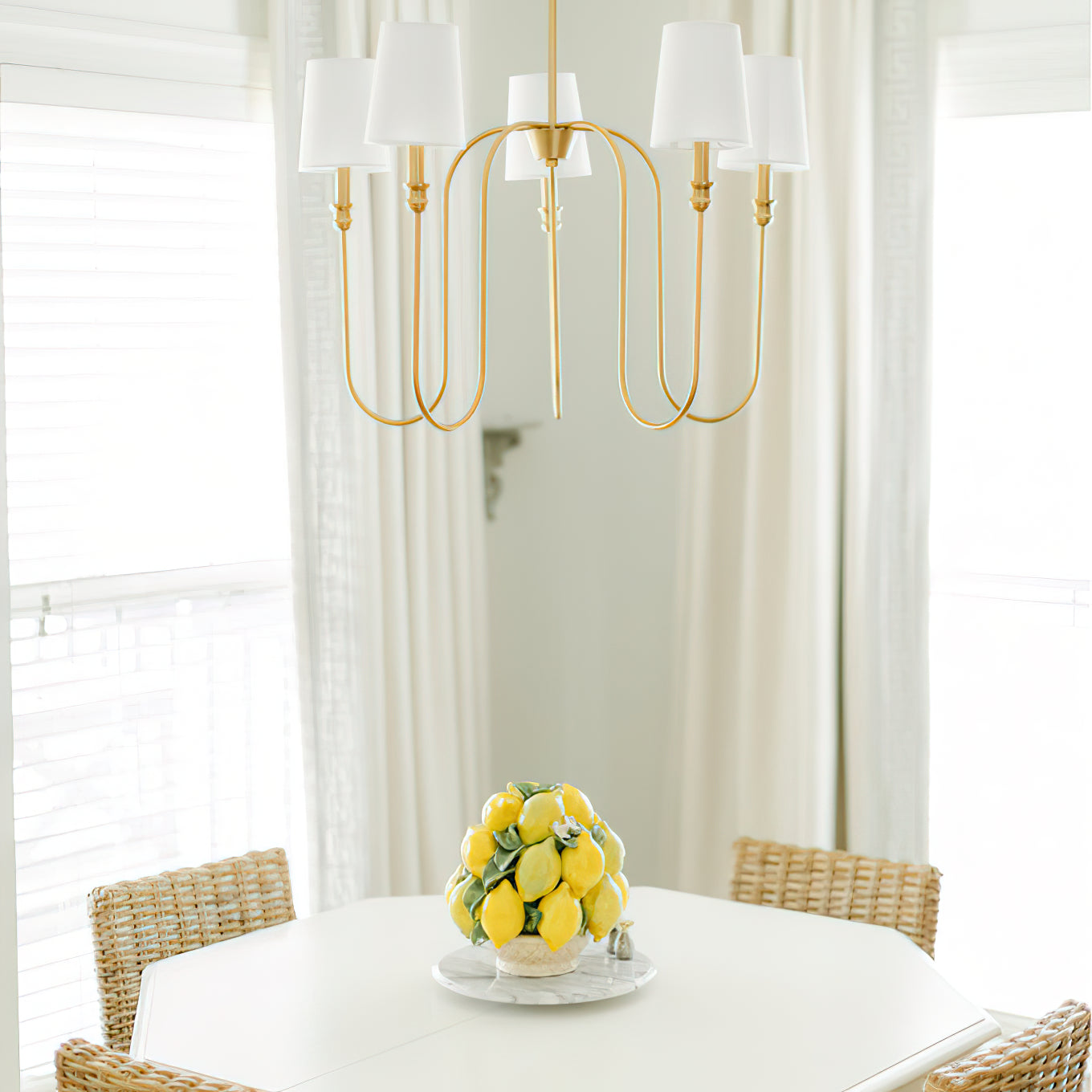 Evraeel Modern Minimalist Metal Fabric Chandelier - Lamp Copper