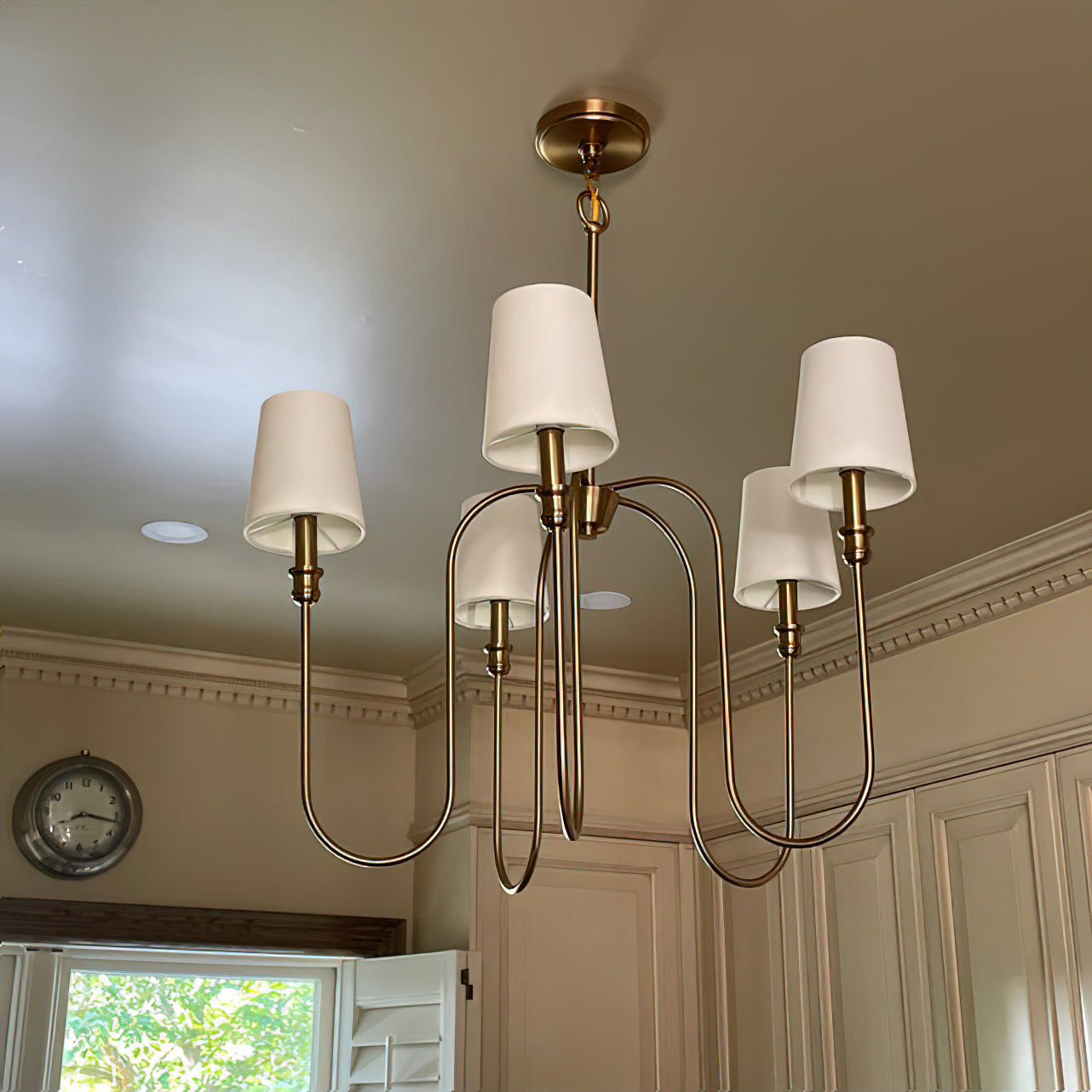 Evraeel Modern Minimalist Metal Fabric Chandelier - Lamp Copper