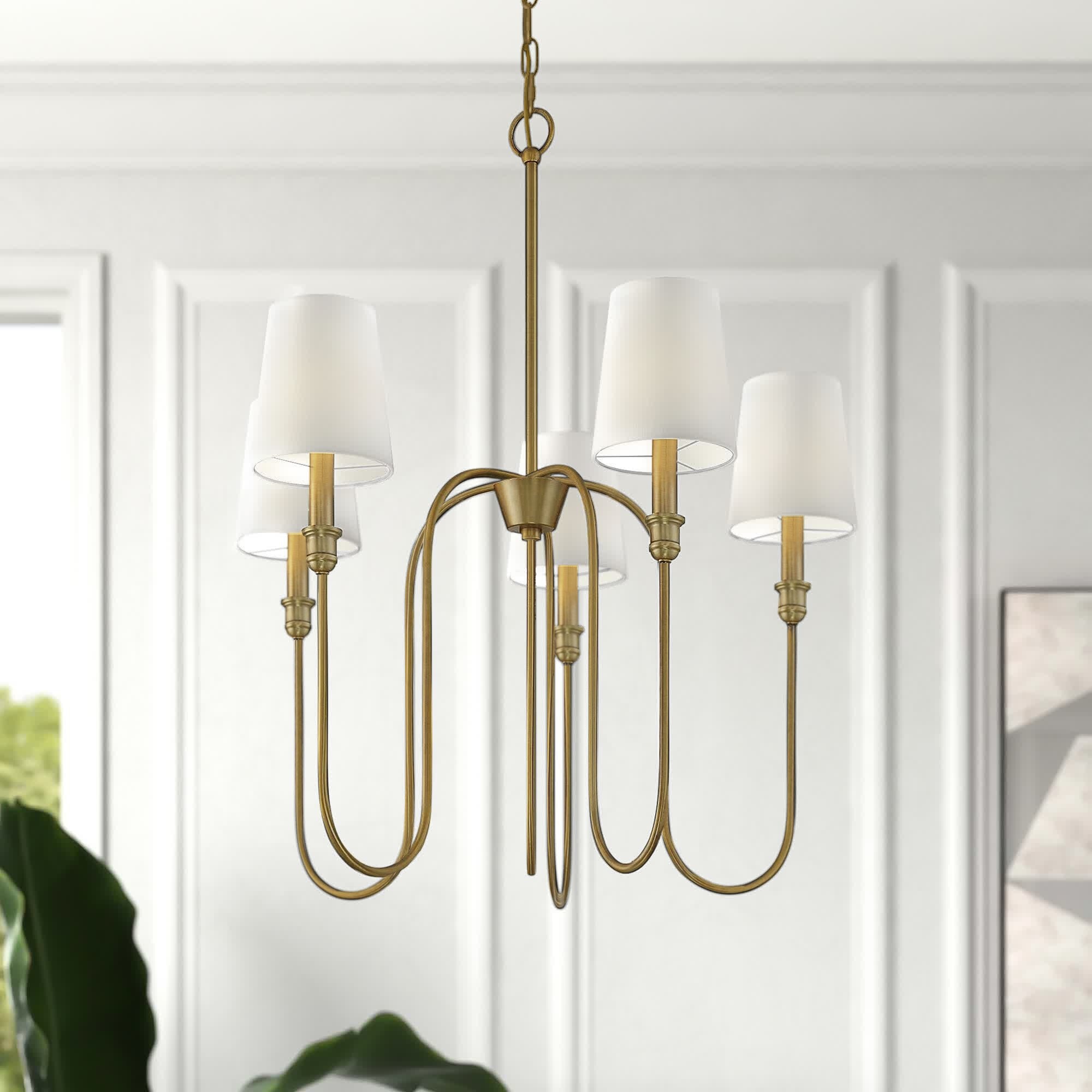 Evraeel Modern Minimalist Metal Fabric Chandelier - Lamp Copper