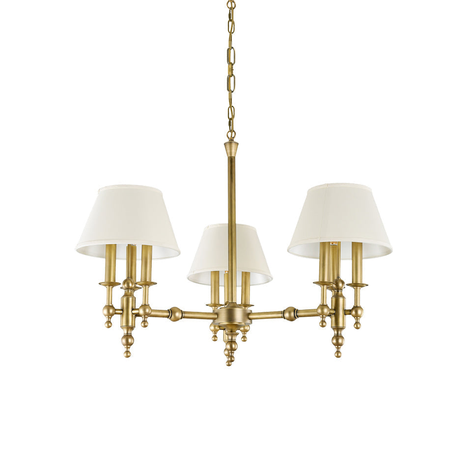 Comarion Vintage Traditional Metal Chandelier - Lamp Copper
