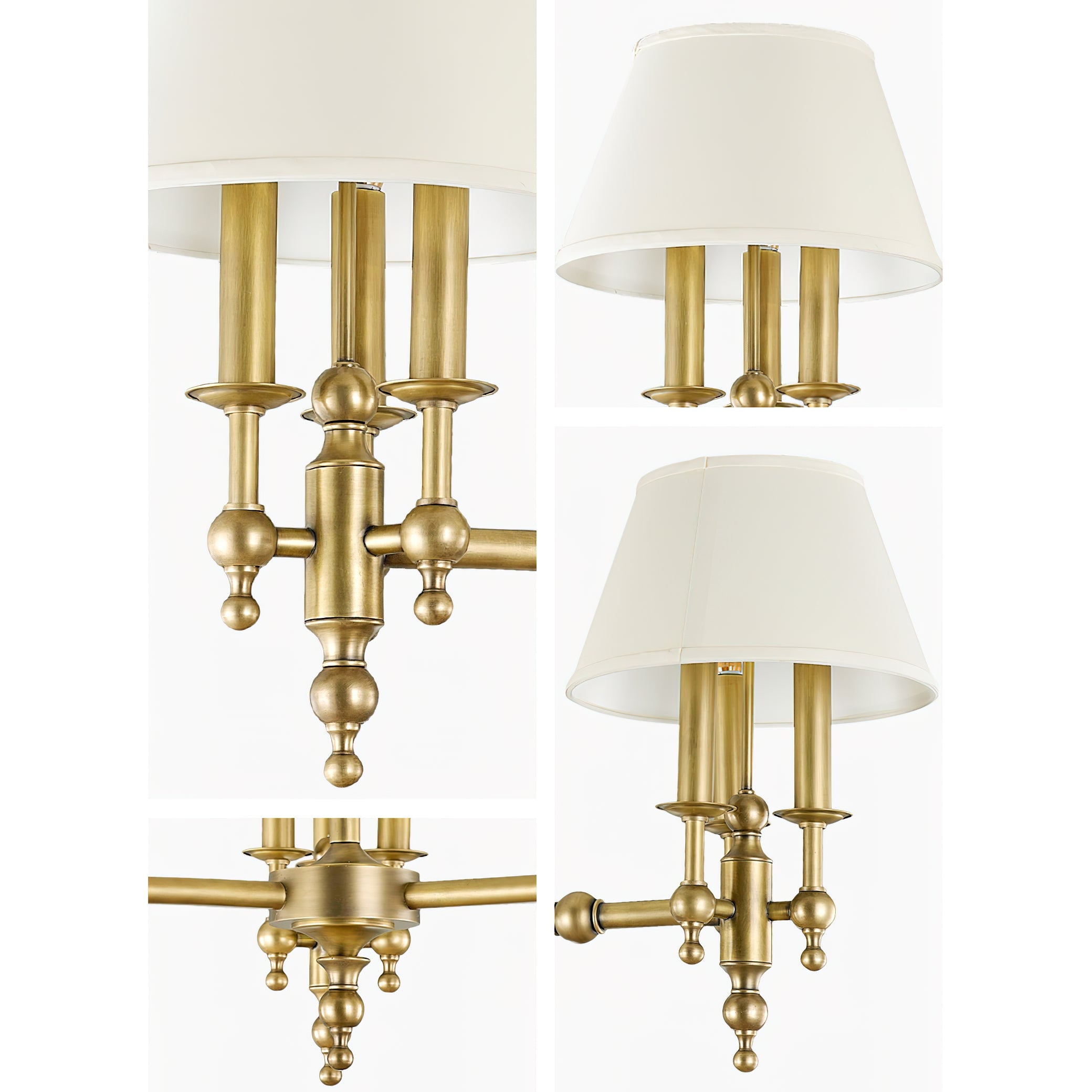 Comarion Vintage Traditional Metal Chandelier - Lamp Copper