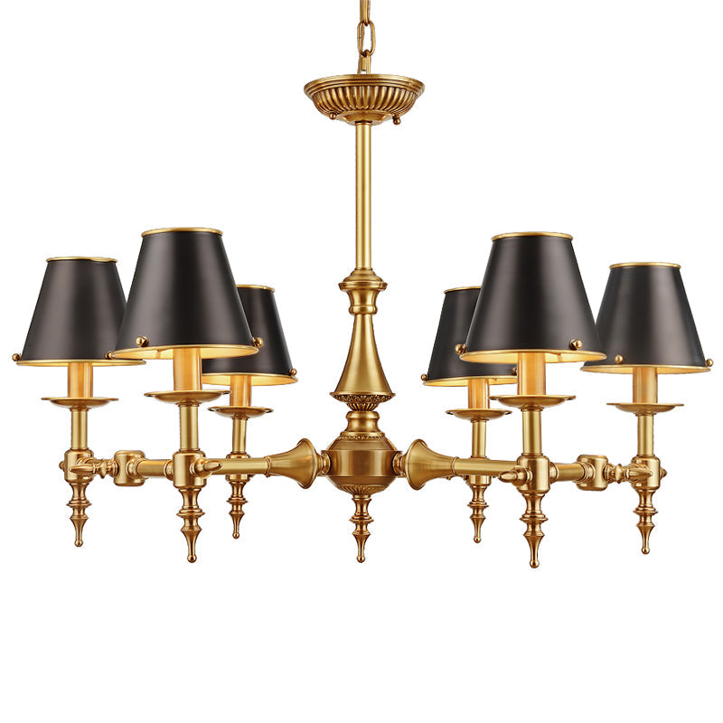 Comarion Vintage Traditional Metal Chandelier - Lamp Copper