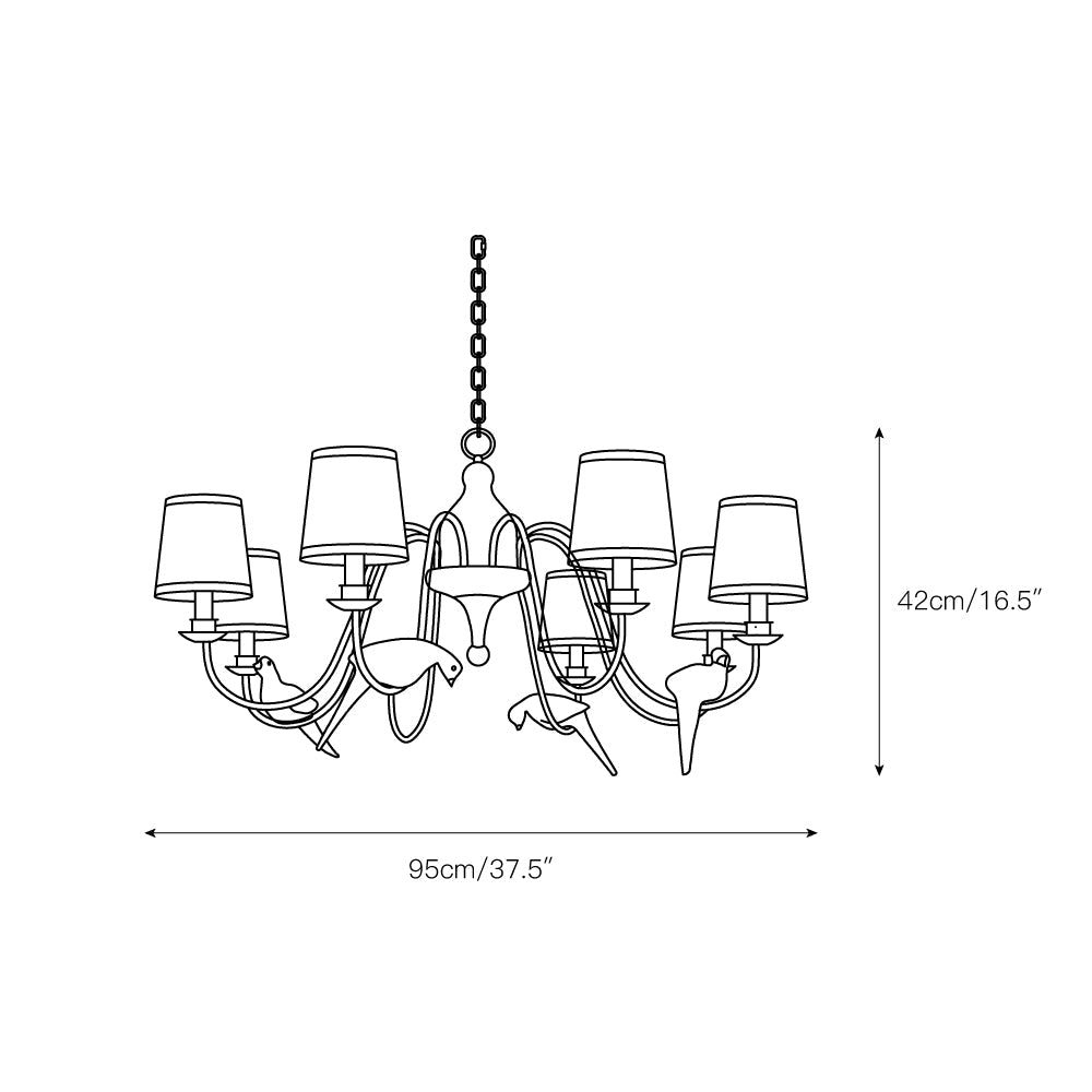 Avcarora Postmodern Luxury Fabric Metal Chandelier - Lamp Copper