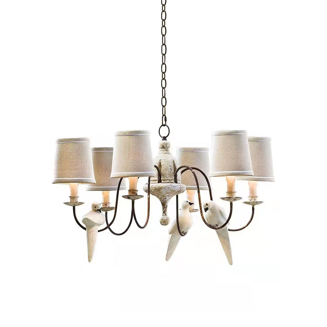 Avcarora Postmodern Luxury Fabric Metal Chandelier - Lamp Copper