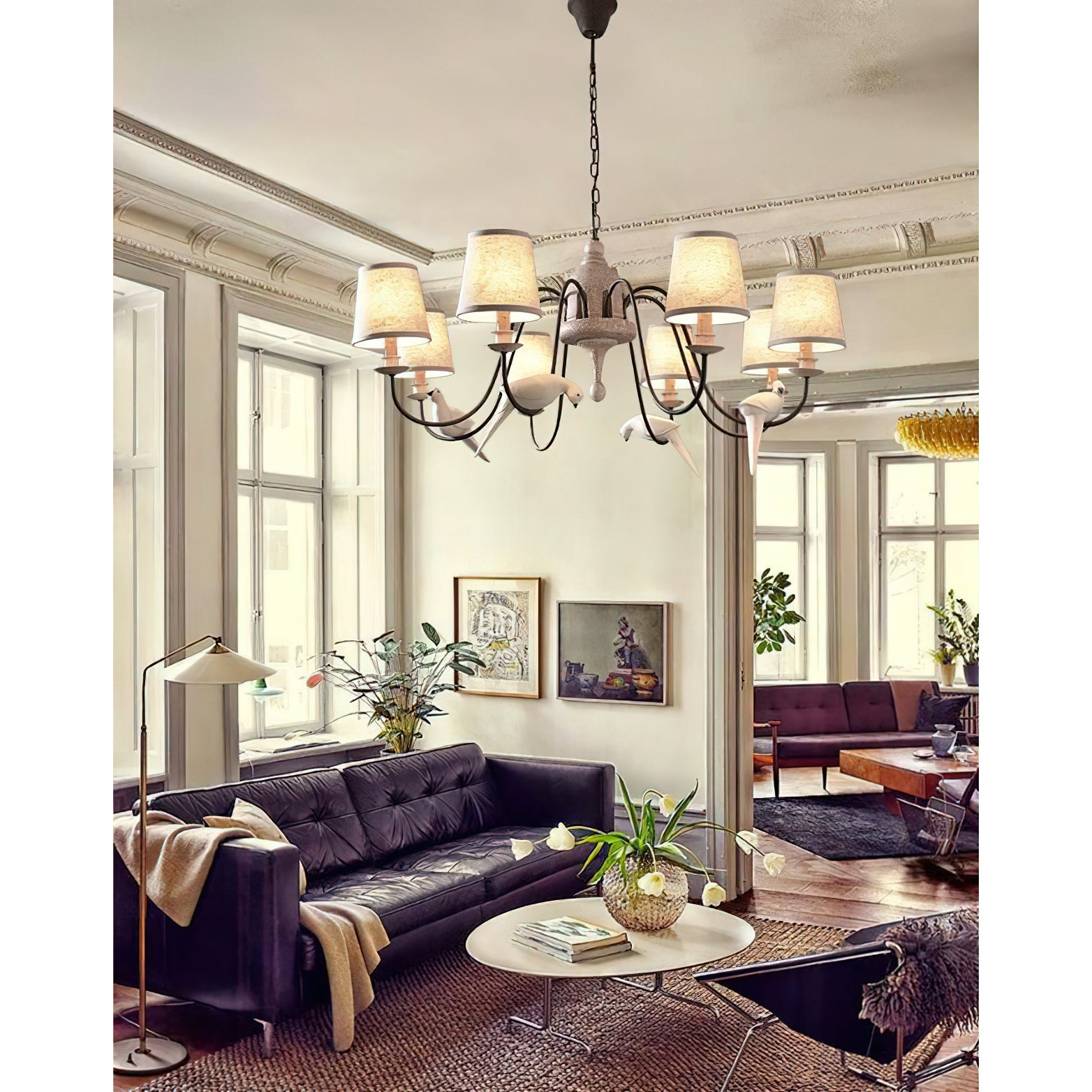 Avcarora Postmodern Luxury Fabric Metal Chandelier - Lamp Copper