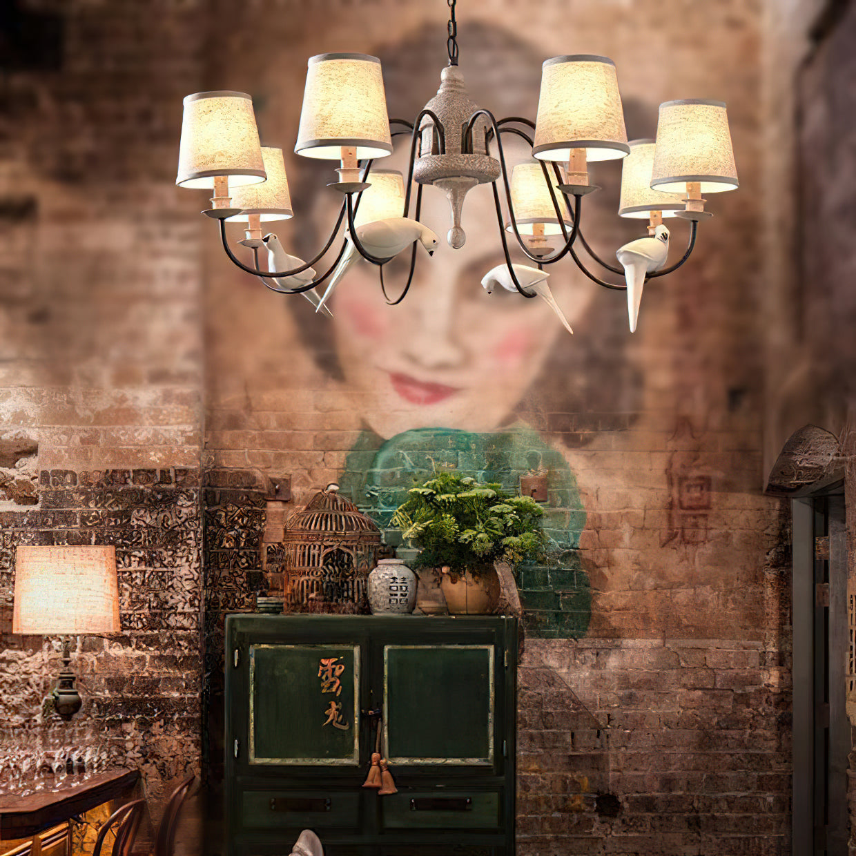 Avcarora Postmodern Luxury Fabric Metal Chandelier - Lamp Copper