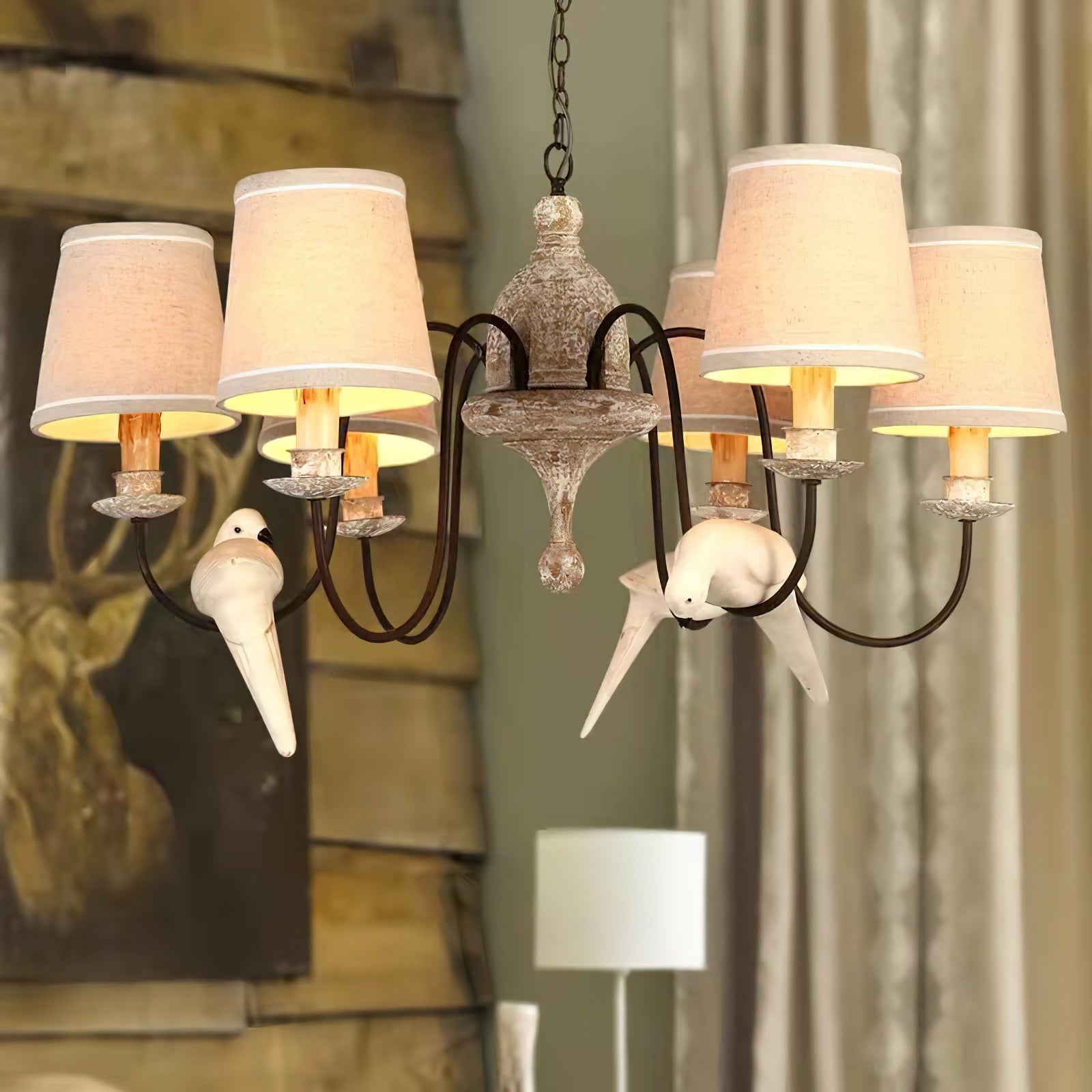 Avcarora Postmodern Luxury Fabric Metal Chandelier - Lamp Copper