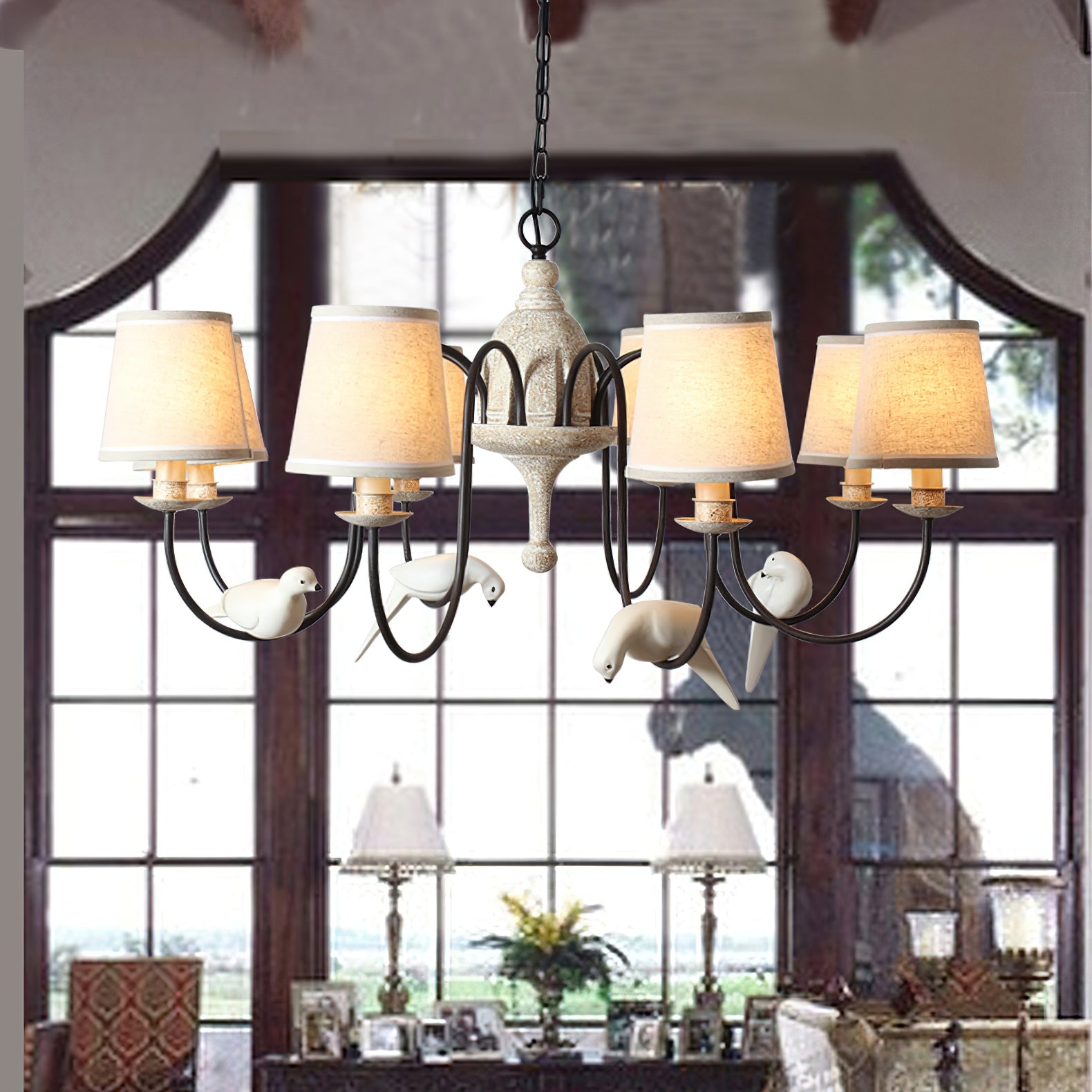 Avcarora Postmodern Luxury Fabric Metal Chandelier - Lamp Copper