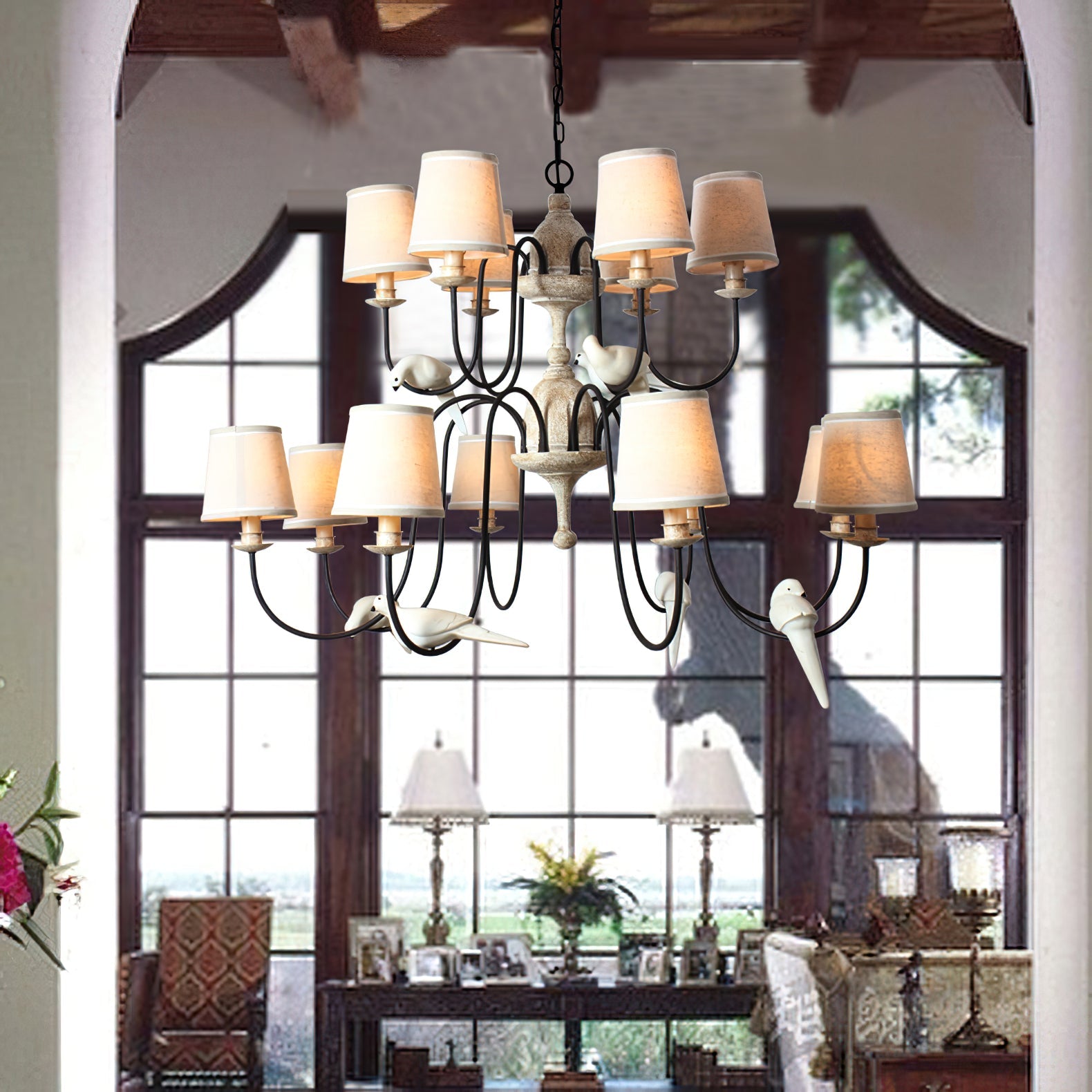 Avcarora Postmodern Luxury Fabric Metal Chandelier - Lamp Copper