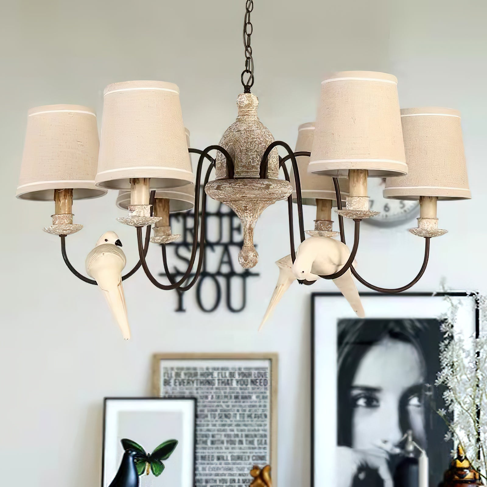 Avcarora Postmodern Luxury Fabric Metal Chandelier - Lamp Copper