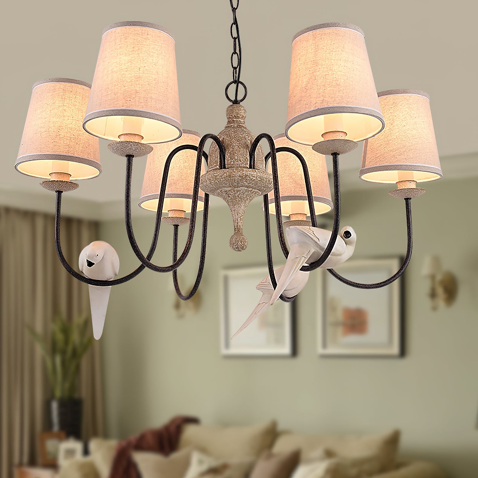 Avcarora Postmodern Luxury Fabric Metal Chandelier - Lamp Copper