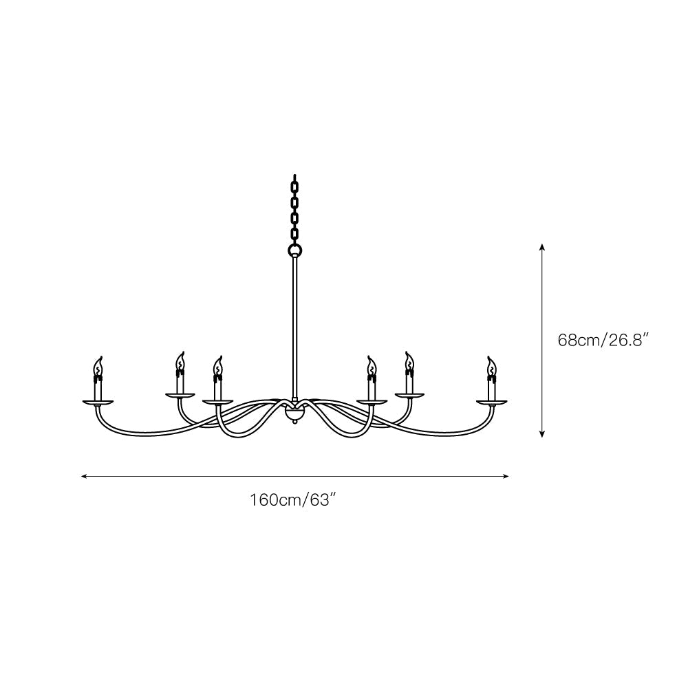 Varese Chandelier 6-Light Candle