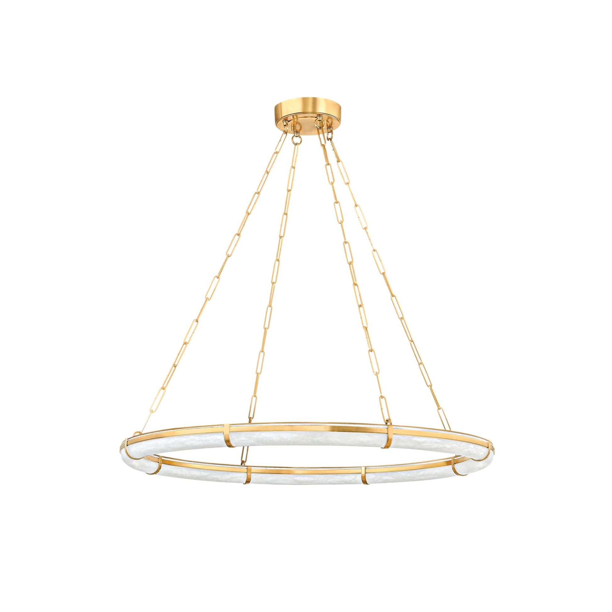 Oltalora Modern Minimalist Alabaster Chandelier - Lamp Copper