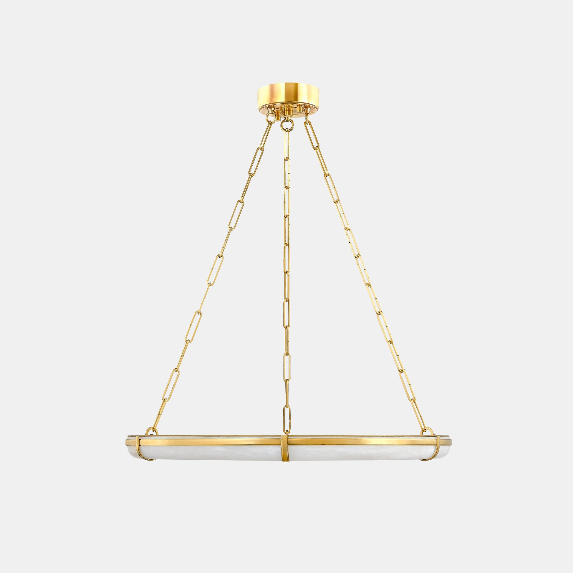 Oltalora Modern Minimalist Alabaster Chandelier - Lamp Copper